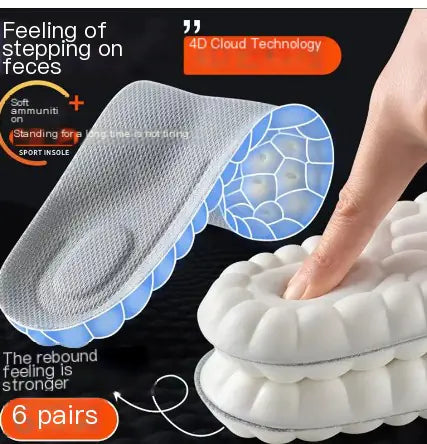 ZenStride - Plush-Foam Orthotic Insoles Arch Support & Plantar Fasciitis Relief for Flat Feet